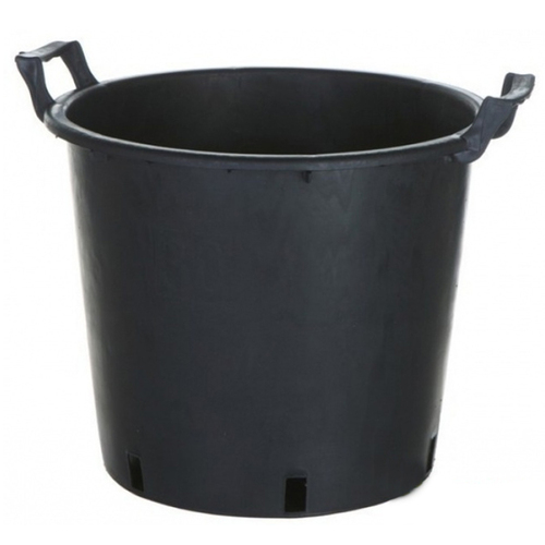 MACETA REDONDA NEGRA ASAS 50CM-50L
